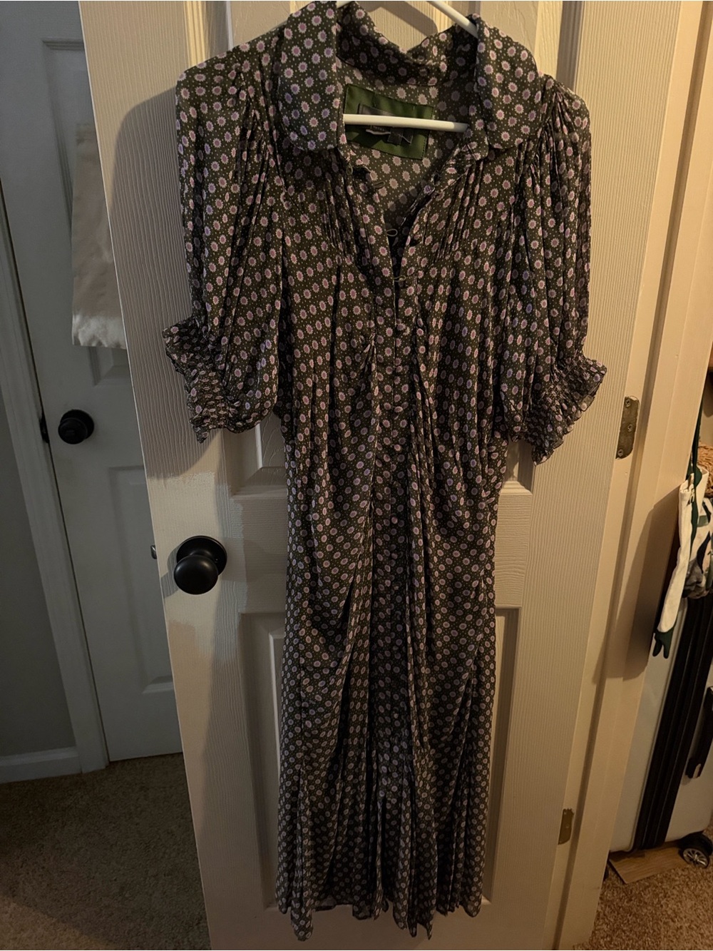 Anthropologie Women’s Floral Button-Front Midi Dress